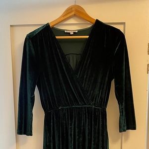 Green Velvet Holiday Dress